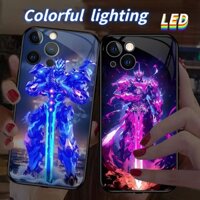 Ốp Điện Thoại Họa Tiết GD Có Đèn LED Điều Khiển Bằng Giọng Nói Cho Iphone 15Pro 15promax 12 13 14Promax 11Promax 7 8Plus XR XS Max