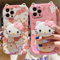 Ốp Điện Thoại Họa Tiết Hoạt Hình Hello Kitty Dễ Thương Kèm Giá Đỡ Cho Iphone 11 iPhone12 X / XR Soft 7 / 8plus XSMAX LNb5