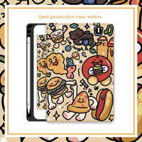 Ốp điện thoại hoạt hình dễ thương Ipad 9th 10th 8th 7th 6th 5th Gen có khe cắm bút Tự động ngủ Đánh thức Ipad Mini 7 Air 6 5 4 3 2 1 Vỏ cho Apple Tablet Ipad 10.9 10.2 Pro 9.7 10.5 12.9 11 13 Ốp lưng M4