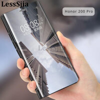 Ốp điện thoại Honor 200 Pro Mirror Clear Stereo Mode Smart View Flip cho Honor 200 Case