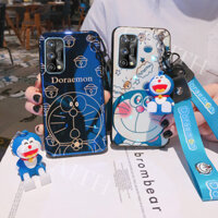 Ốp Điện Thoại In Hoạt Hình Doraemon Kèm Giá Đỡ Và Dây Đeo Cho Realme 7 / 7i / 7 Pro Realme 7Pro 2020