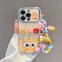 Ốp điện thoại Iphone dễ thương SpongeBob SquarePants & Patrick Cover cho Iphone X Xs 11 12 13 14 15 16 Pro Max 14 15 16 Plus Vỏ