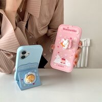 Ốp điện thoại IPhone hình mèo 3D gấp cho IPhone 16 ProMax 15ProMax 15Plus 13 12 11 14