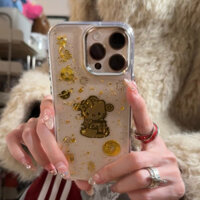 Ốp điện thoại iPhone hình mèo vàng đồng xu phong cách Ins, tương thích với iPhone 16/15/14 Pro Max/13/12
