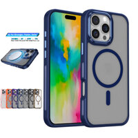 Ốp Điện Thoại IPhone Sạc Không Dây Sang Trọng Vấn Đề Bảo Vệ Từ Tính Cho IPhone 16 Pro Max 15 14 Plus 13 12 Promax PC Vỏ Cứng Chống Sốc