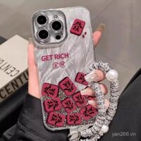 Ốp điện thoại iPhone toàn màn hình Apple 16, ốp iPhone 15 Pro Max, ống kính lấp lánh, cảm giác cao cấp 14, văn bản 13, chống sốc ECGJ