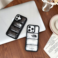 Ốp điện thoại IPhone trong suốt Nhãn dán mặt Tương thích cho IPhone 16 Pro Max 11 12 13 14 15 Pro Max Vỏ thời trang Áo khoác lấp đầy Cotton Bắc ✷ ❈ Ốp điện thoại mềm Puffer