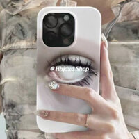 Ốp điện thoại Jelly Apple 16 15 White Eyeball 14 Soft Case 13promax Female 12