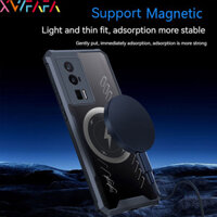 Ốp điện thoại không dây từ tính Acrylic sang trọng cho Redmi Note 1312 12T 11T Pro Turbo 3 K70 k70e K60 K50 K40 Pro Ultra Gaming K40S Ốp lưng chống sốc bốn góc Vỏ tản nhiệt trong suốt