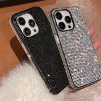 Ốp Điện Thoại Kim Cương Giả Thời Trang Cho IPhone 16 Pro Max 16e Tương Thích Với IP 15 14 13 12 11 Pro Max 15plus Vỏ Bảo Vệ Sáng Bóng
