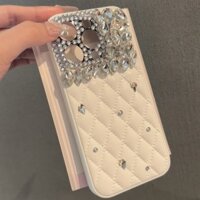 Ốp Điện Thoại Kim Cương Giả Sáng Bóng Sang Trọng Cho IPhone 16 Pro Max IP 15 14 Plus 13 12 11 Pro Max Vỏ Kim Cương Lấp Lánh