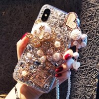 Ốp Điện Thoại Kim Cương Kim Cương Bling Sang Trọng Cho IPhone 11 12 13 14 15 Pro Max IP 16 Pro Max Vỏ Kim Cương Lấp Lánh