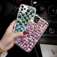 Ốp điện thoại kim cương lấp lánh bằng đá lấp lánh đầy màu sắc thời trang cho IPhone 11 12 13 Pro Max IP 14 Pro Max 14Plus Bảo vệ chống sốc Vỏ kim cương sáng bóng
