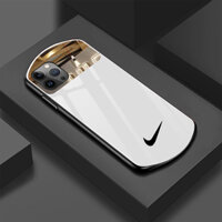 Ốp Điện Thoại Kính Cường Lực In Logo Nike Cho iphone 14 13 12 11 Pro Max X XS XR XSMAX