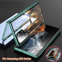 Ốp Điện Thoại Kính Cường Lực Hai Mặt Từ Tính Chống Rơi Cho samsung galaxy s 23 s23 fe plus ultra s23fe s23plus s23ultra 2023