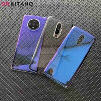 Ốp điện thoại Kính Trong Suốt Cho Oneplus 7 Pro 7T Pin Mặt Sau Bảng Điều Khiển Kính Phía Sau Vỏ + Thay Thế Ống Kính Máy Ảnh + Miếng Dán