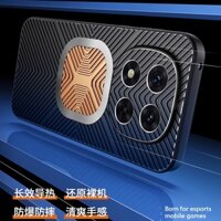 Ốp Điện Thoại Làm Mát Silicon Sang Trọng Cho Redmi Note 14 Pro 13 12 Turbo 3 12T Pro 5G Vỏ Vây Đồng Tản Nhiệt Vỏ Kim Loại Chống Sốc Vỏ Từ Tính