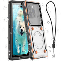 Ốp Điện Thoại Lặn IP68 Cho iPhone 16 15 Samsung S24 Ultra S23 FE A55 Note 20 Xiaomi 14 Huawei P50 Pro Hộp Chống Thấm Nước Dưới Nước