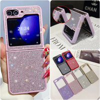 Ốp Điện Thoại Lấp Lánh Kim Cương Sang Trọng Cho Samsung Galaxy Z Flip 5 Z Flip 4 Z Flip 3 Ốp Lưng Mềm Bảo Vệ Flip5 Flip4