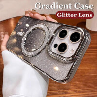 Ốp Điện Thoại Lấp Lánh Gradient Sang Trọng Cho IPhone 16 Pro Max 11 12 13 14 15 Pro Max 16 Plus Vỏ Tpu Mềm Vỏ Chống Sốc