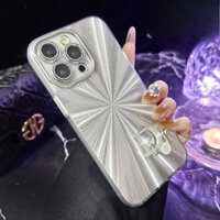 Ốp Điện Thoại Laser Lấp Lánh Thời Trang Cho IPhone 16 Pro Max Cho IP 15 Pro Max 14 Plus 11 12 13 Promax Vỏ Bảo Vệ Ống Kính Cứng Có Dây Xích Tay