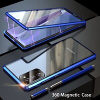 Ốp điện thoại lật cứng từ tính mặt trước và mặt sau hai mặt Samsung Galaxy A72 A52 A52S 5G A32 A22 A12 A21S A71 A51 A31 A23 A33 A53 A14 A24 A34 A54
