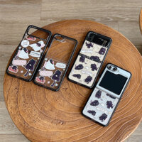 Ốp điện thoại lật mèo dễ thương sang trọng thích hợp cho Samsung Galaxy Z Flip 4 Z Flip 3 Z Flip 4 Zip 3 Z Flip 4 Z Flip 3 Ốp lưng cứng