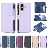 Ốp Điện Thoại Lật Sang Trọng Tương Thích Cho Redmi 10X 9 9C 10A 9A K40 NOTE 9S 9 PRO MAX 10S 10T 11 10 PRO MAX 12 Turbo Da PU Dây Kéo Ví Khe Cắm Thẻ Vỏ Chống Sốc