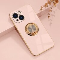 Ốp điện thoại mạ điện chống sốc kèm giá đỡ cho iPhone 13 11 12 Pro Max Mini XS XR X R 7 8 Plus SE 2020