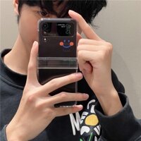 Ốp Điện Thoại Mặt Cười May Mắn Cho Samsung Galaxy Z Flip 3 Z Flip 4 Ốp Lưng Chống Sốc Cho ZFlip3 ZFlip4 Vỏ