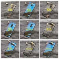 Ốp Điện Thoại Mặt Gương Trong Suốt Có Miếng Dán camera Thay Thế Cho samsung galaxy s8 s9 plus s10 5g s10e