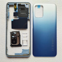 Ốp Điện Thoại Mặt Kính + Khung Giữa + Nút Âm Lượng + Ống Kính Camera + Khay Sim Cho Xiaomi Redmi Note 10S