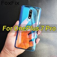 Ốp Điện Thoại Mặt Kính Trong Suốt + Miếng Dán Bảo Vệ Ống Kính Camera + Miếng Dán Thay Thế Chuyên Dụng Cho Oneplus 7 Pro