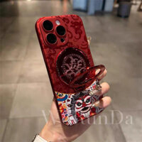 Ốp điện thoại màu đỏ phong cách Trung Quốc năm mới 2025, tương thích với Apple 16 Pro Max 15/14/13, 12 QVV9