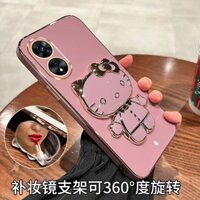 Ốp Điện Thoại Mềm Có Giá Đỡ Và Gương Soi Cho OPPO Reno8 T Reno7 Z Pro A78 A17K A17 5G 4G Reno 8 8T 8Z 8Pro 7 7Z Reno8T