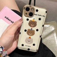 Ốp Điện Thoại Mềm In Hình Gấu Cho iphone 15 14plus 13pro 12 15promax 15 plus 14plus 13 12pro 12 xs max 7 8 plus 13 pro max