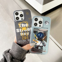 Ốp Điện Thoại Mềm Phi Hành Gia Gấu Nhỏ Cho IPhone 15 13 11 14 16 12 Pro Max Plus Siêu Mỏng Bảo Vệ Toàn Diện Vỏ Điện Thoại Chống Sốc