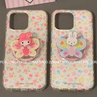 Ốp điện thoại Miffy Rabbit My Melody từ tính dễ thương và nhẹ nhàng, tương thích với iPhone 16 Pro Max/15/14/13/12