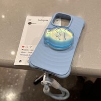 Ốp điện thoại Minnow từ tính sang trọng Glacier Blue cho iPhone16 15 14 13 12 Pro Max bảo vệ camera chống sốc mờ mặt sau cứng