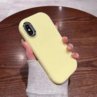 Ốp điện thoại mờ hình bầu dục màu kẹo mới cho iPhone X XS Max XR 7 Plus 8 Plus 12 11 Pro Max chống sốc Kim loại bảo vệ camera Softcase iPhone 11 Full Cover