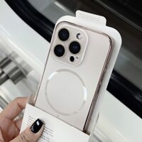 Ốp điện thoại mờ mạ Nano nguyên bản cho iPhone 16 15 14 13 12 11 Pro Max 16 plus Vỏ bảo vệ ống kính pha lê IP 14prm Vỏ điện thoại chống sốc sạc từ tính