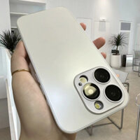 Ốp Điện Thoại Mờ Màu Chính Sang Trọng Cho iPhone 11 12 13 14 ProMAX 15 Pro MAX 16 Pro MAX 14 15 16 Plus Có Phim Ống Kính Mặt Sau Mềm