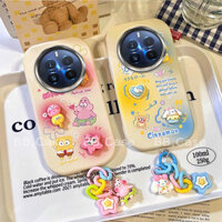 Ốp điện thoại mới Realme 12 + 12 Pro + Realme12 Pro + Plus 5G Phim hoạt hình dễ thương Snoopy Strawberry Bear Cappy Fish ✷ ❈ Vỏ silicon búp bê có vòng tay 2024