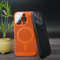 Ốp Điện Thoại Nam Châm Tỏa Nhiệt Chống Rơi Màu Tím / Cam / Đỏ Cho iPhone 11 12 13 14 Pro max