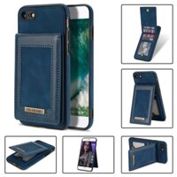 Ốp Điện Thoại Nắp Gập Bằng Da Sang Trọng Có Ngăn Đựng Thẻ Cho iPhone SE 2022 / 2020 8 7 6 6S Plus