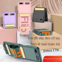 Ốp Điện Thoại Nắp Gập dây đeo cổ tay siêu mỏng Cho Samsung Galaxy Z Flip 3 4