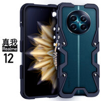 Ốp Điện Thoại Nhôm Kim Loại Giáp Sang Trọng Ốp Lưng Cho Oppo Realme 12 Pro Plus Vỏ Cơ Khí Nguyên Chất Handmade Đầu Lâu