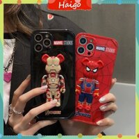 Ốp Điện Thoại Nhựa Cứng In Hình Iron Man BEARBRICK 3D Cho iPhone13 12 mini 11 PRO MAX 6 / 6s 7 / 8plus SE2 X / XS XR XSMAX #Hg4576