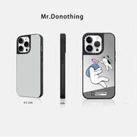 Ốp Điện Thoại Nhựa Cứng Tráng Gương In logo Mr.Donothing Blue Black Sliver Cho IPhone 12 13 14 Pro Max