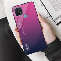 Ốp điện thoại Oppo A15 - Gradient edition, chất liệu kính cường lực